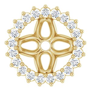 Ladies Natural Diamond Earring Jackets — 14K Yellow Gold