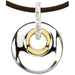 Ladies Natural Diamond Circle Necklace (I1, G-H) — Sterling Silver & 14K Yellow Gold