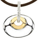 Ladies Natural Diamond Necklace (I1, G-H) — Sterling Silver & 14K Yellow Gold
