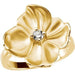 Ladies Natural Diamond Flower Ring (I1, G-H) — 14K Yellow Gold