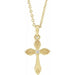 Ladies Natural Diamond Cross Necklace (I1, G-H) — 14K Yellow Gold