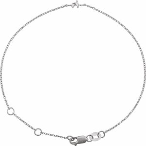 Ladies Natural Diamond Link 6 1/2-7 1/ Bracelet (Si2-Si3, G-H) — Sterling Silver
