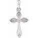 Ladies Natural Diamond Cross Pendant (I1, G-H) — 14K White Gold