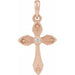 Ladies Natural Diamond Cross Pendant (I1, G-H) — 14K Rose Gold
