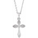 Ladies Natural Diamond Cross Necklace (I1, G-H) — Sterling Silver