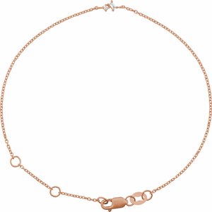 Ladies Natural Diamond Link 6 1/2-7 1/ Bracelet (Si2-Si3, G-H) — 14K Rose Gold
