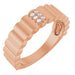 Ladies Natural Diamond Cigar Ring (SI2-SI3, G-H) — 14K Rose Gold