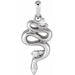 Ladies Natural Diamond Serpent Pendant (I1, G-H) — 14K White Gold
