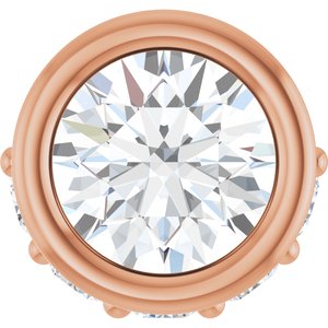 Ladies Natural Diamond Hidden Halo Pendant (I1, G-H) — 14K Rose Gold