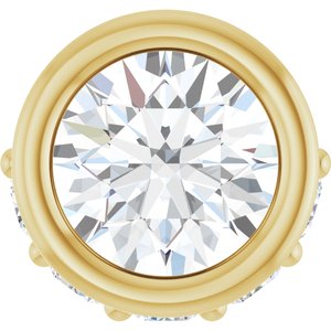 Ladies Natural Diamond Hidden Halo Pendant (I1, G-H) — 14K Yellow Gold