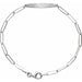 Ladies Natural Diamond Engravable Curved Bar Bracelet (I1, G-H) — Sterling Silver