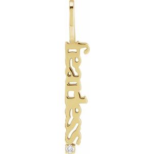 Ladies Natural Diamond Fearless Pendant (I1, G-H) — 14K Yellow Gold