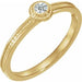 Ladies Natural Diamond Family Stackable Ring (I1, G-H) — 14K Yellow Gold
