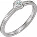 Ladies Natural Diamond Family Stackable Ring (I1, G-H) — Sterling Silver