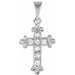 Ladies Natural Diamond Cross Pendant (Si1, G-H) — 14K White Gold