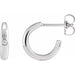 Ladies Natural Diamond 12 mm Hoop Earrings (Si2-Si3, G-H) — Platinum