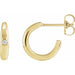 Ladies Natural Diamond 12 mm Hoop Earrings (I1, G-H) — 14K Yellow Gold