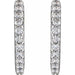 Lab-Grown Diamond Accented Huggie Earrings