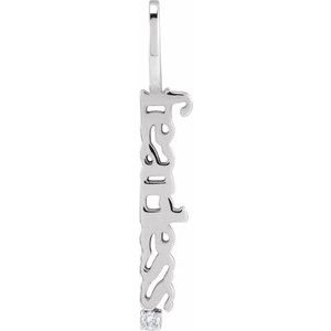 Ladies Natural Diamond Fearless Pendant (Si2-Si3, G-H) — Platinum