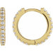 Lab-Grown Diamond Accented Huggie Earrings