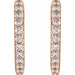 Lab-Grown Diamond Accented Huggie Earrings