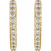 Lab-Grown Diamond Accented Huggie Earrings