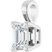 Lab-Grown Diamond Emerald 4-Prong Solitaire Pendant