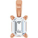 Ladies Natural Diamond Pendant (Si2-Si3, Ghi) — 14K Rose Gold