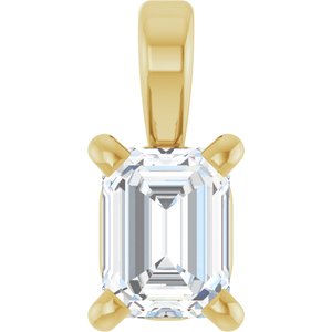 Ladies Natural Diamond Pendant (Si2-Si3, Ghi) — 14K Yellow Gold