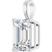 Lab-Grown Diamond Emerald 4-Prong Solitaire Pendant