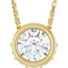 Ladies Natural Diamond Hidden Halo Necklace (I1, G-H) — 14K Yellow Gold