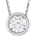 Ladies Natural Diamond Hidden Halo Necklace (I1, G-H) — 14K White Gold