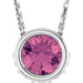 Ladies Natural Pink Tourmaline Natural Diamond Necklace (I1, G-H) — 14K White Gold