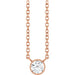 Ladies Natural Diamond Necklace (I1, G-H) — 14K Rose Gold