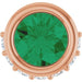 Ladies Natural Emerald Natural Diamond Pendant (I1, G-H) — 14K Rose Gold