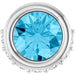 Ladies Natural Aquamarine Natural Diamond Pendant (Si2-Si3, G-H) — Platinum