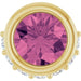 Ladies Natural Pink Tourmaline Natural Diamond Pendant (I1, G-H) — 14K Yellow Gold