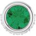 Ladies Natural Emerald Natural Diamond Pendant (I1, G-H) — 14K White Gold