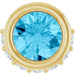 Ladies Natural Aquamarine Natural Diamond Pendant (I1, G-H) — 14K Yellow Gold
