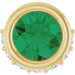 Ladies Natural Emerald Natural Diamond Pendant (I1, G-H) — 14K Yellow Gold