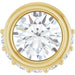 Ladies Natural White Sapphire Natural Diamond Pendant (I1, G-H) — 14K Yellow Gold