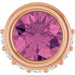 Ladies Natural Pink Tourmaline Natural Diamond Pendant (I1, G-H) — 14K Rose Gold