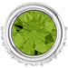 Ladies Natural Peridot Natural Diamond Pendant (I1, G-H) — Sterling Silver
