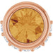 Ladies Natural Citrine Natural Diamond Pendant (I1, G-H) — 14K Rose Gold