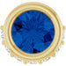 Ladies Natural Blue Sapphire Natural Diamond Pendant (I1, G-H) — 14K Yellow Gold