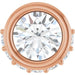 Ladies Natural White Sapphire Natural Diamond Pendant (I1, G-H) — 14K Rose Gold