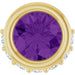 Ladies Natural Amethyst Natural Diamond Pendant (I1, G-H) — 14K Yellow Gold