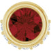 Ladies Natural Mozambique Garnet Natural Diamond Pendant (I1, G-H) — 14K Yellow Gold