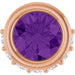 Ladies Natural Amethyst Natural Diamond Pendant (I1, G-H) — 14K Rose Gold