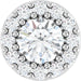 Ladies Natural Diamond Halo-Style Pendant (I1, G-H) — Sterling Silver